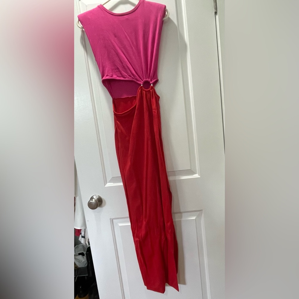 FORE color block cut out dress